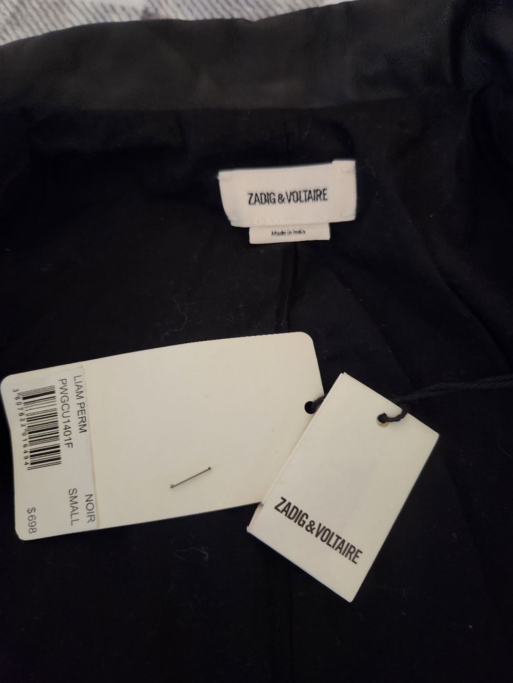 Zadig & Voltaire Liam Lamb Leather Button Up Jacket Nwt Size Small - Picture 10 of 16